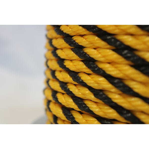 3-Strand Twisted Polypropylene Rope Monofilament, Tiger Rope 5/16